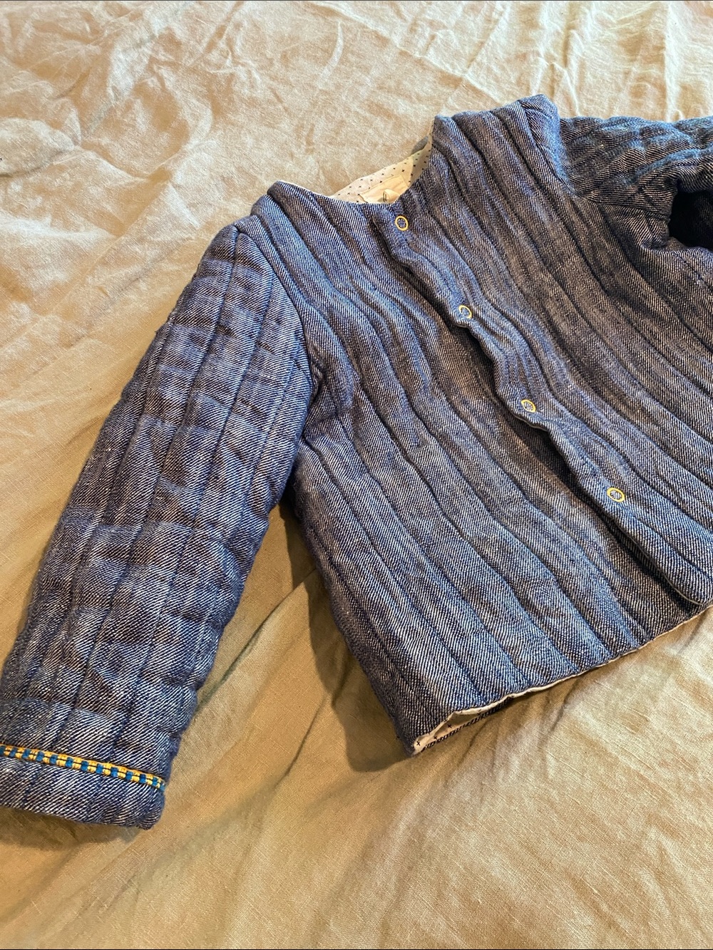 Linen blend padded coat | Maison Frida